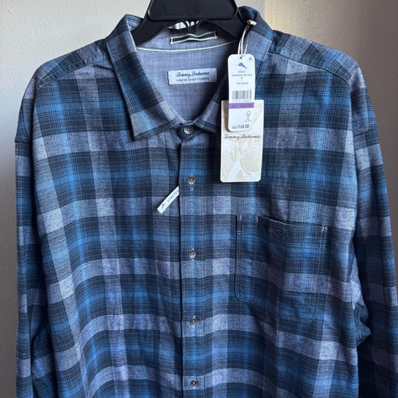 NWT Tommy Bahama Canyon Beach Cozy Check Shirt Sz 2XL - Picture 5 of 11